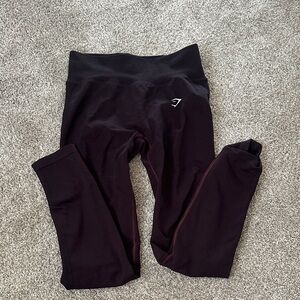 Burgundy Gymshark Lift Seamless Leggings